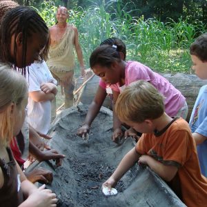 Kids Digging Canoe
