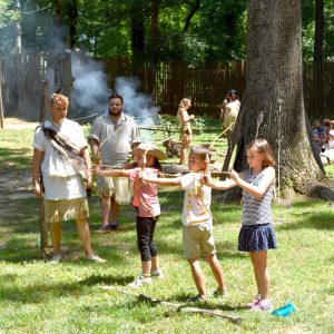 Camp Pocahontas Kids with Bows