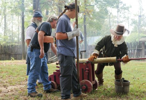 Loading Cannon with Visitors