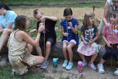 Camp Pocahontas Kids Making Arrows