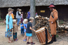 Rocke Hall Boy Playing Drums with Family